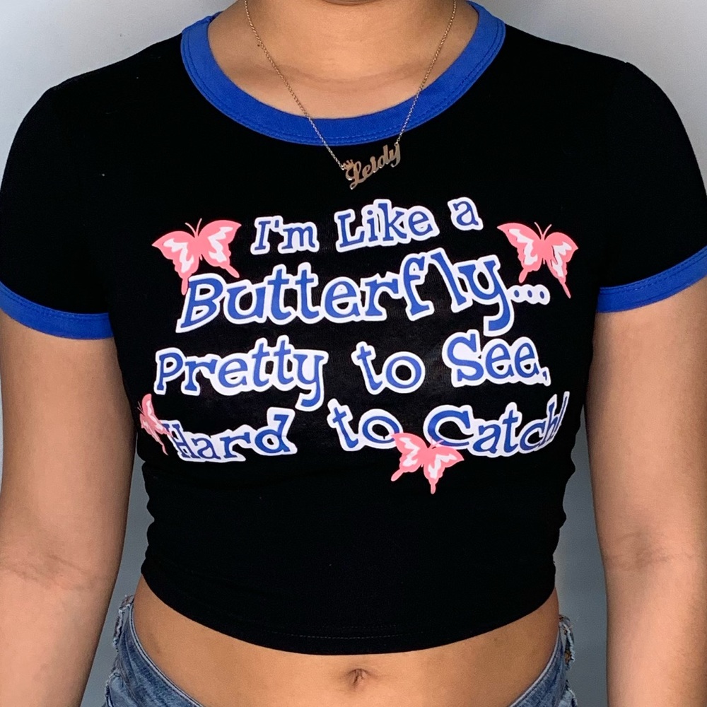 Butterfly Crop Shirt ✨